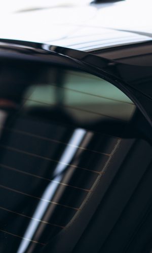 Spoiler on the car roof close up photo